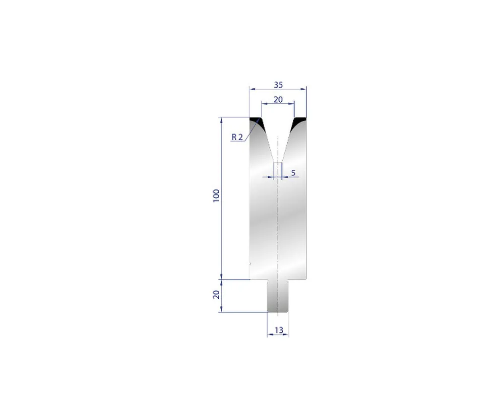Part No. 3141 @ 35mm 30 Degree Single V Die