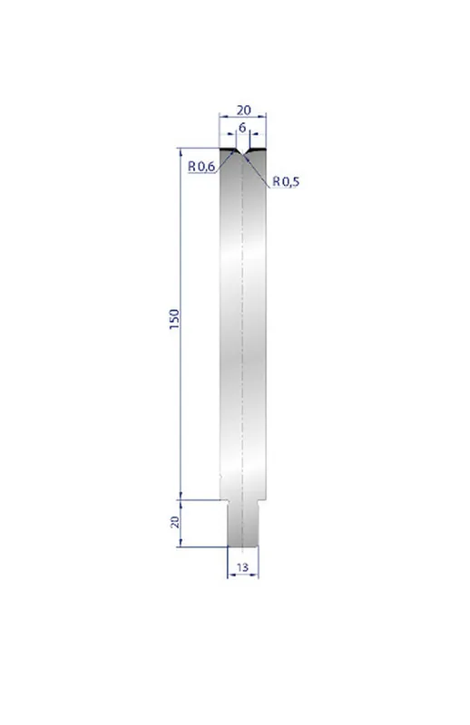 Part No. 3143 @ 500mm 86 Degree Single V Die