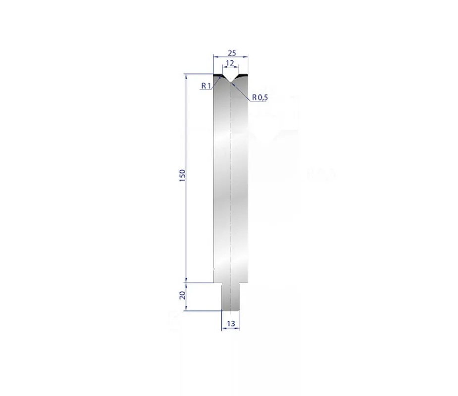Part No. 3146 @ 550mm 86 Degree Single V Die (Segmented)