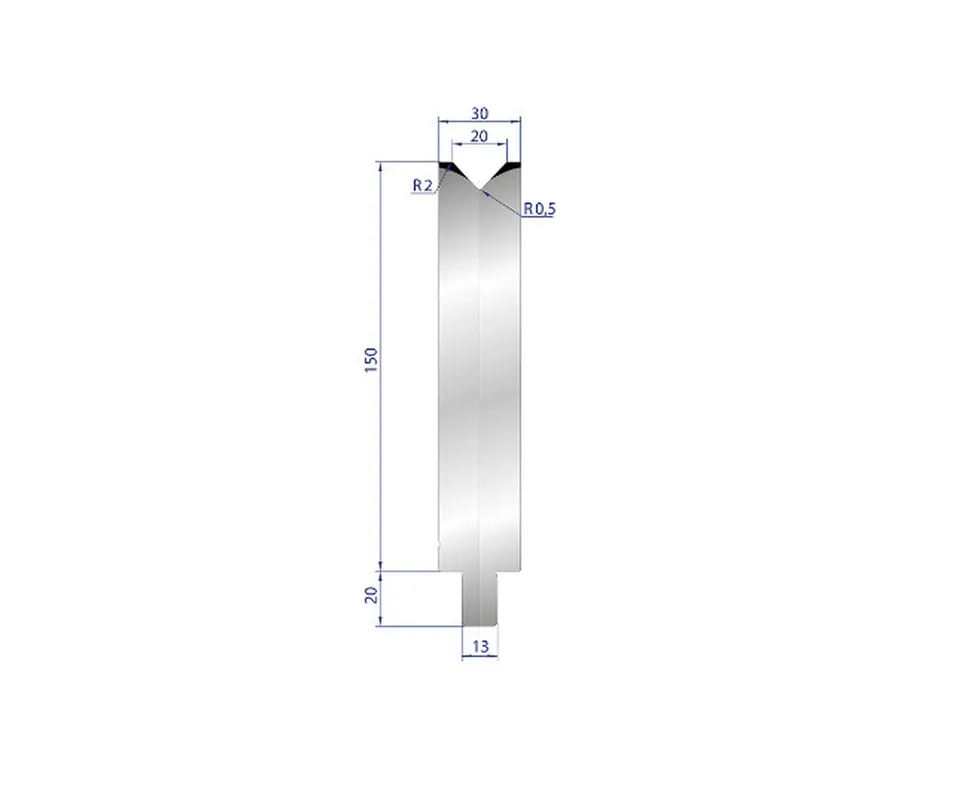 Part No. 3148 @ 300mm 86 Degree Single V Die