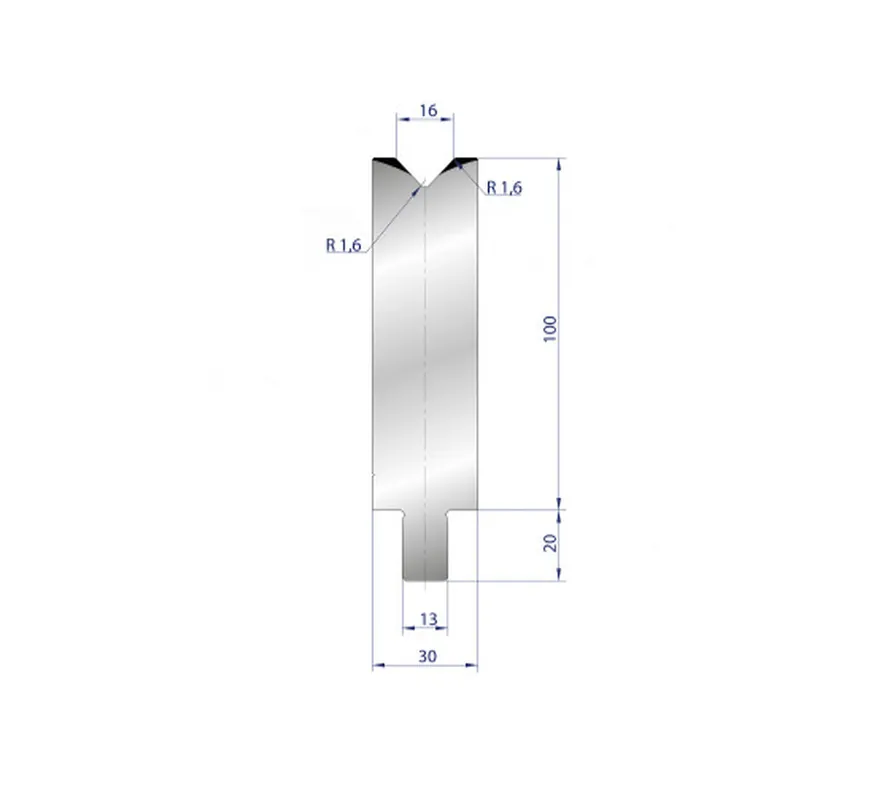 Part No. 3204 @ 300mm 86 Degree Single V Die