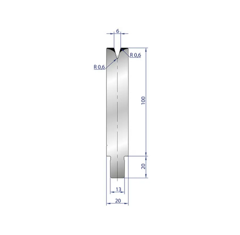 Part No. 3206 @ 300mm 30 Degree Single V Die