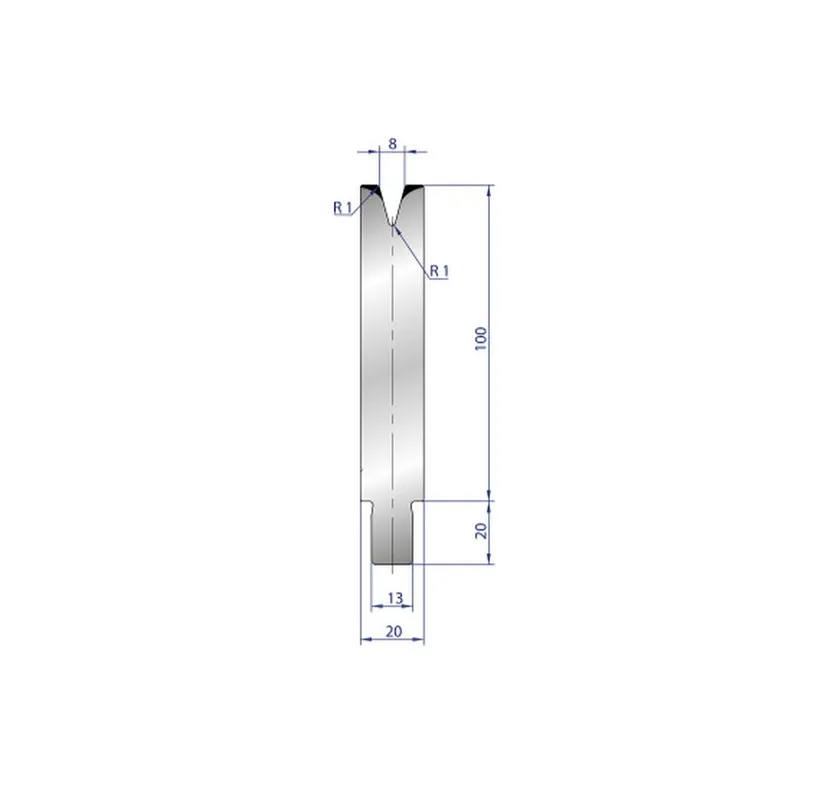 Part No. 3207 @ 300mm 30 Degree Single V Die