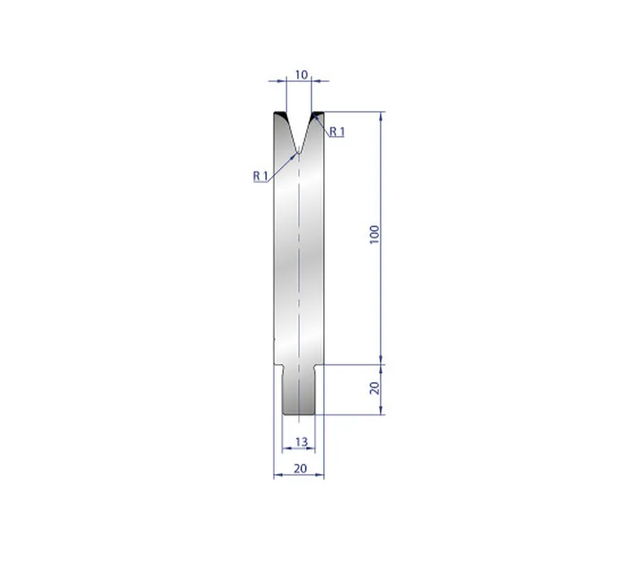 Part No. 3208 @ 200mm 30 Degree Single V Die