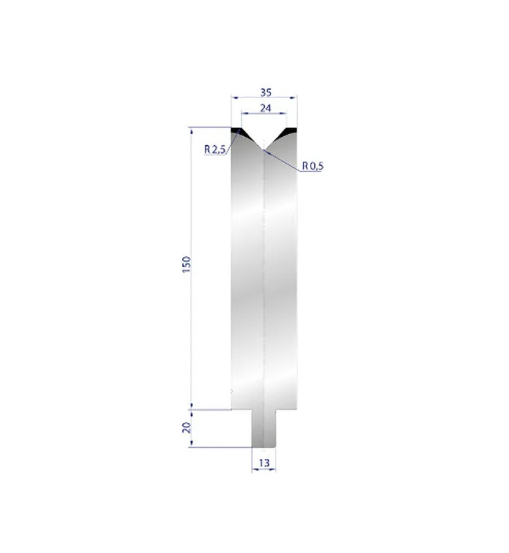 Part No. 3149 @ 45mm 86 Degree Single V Die