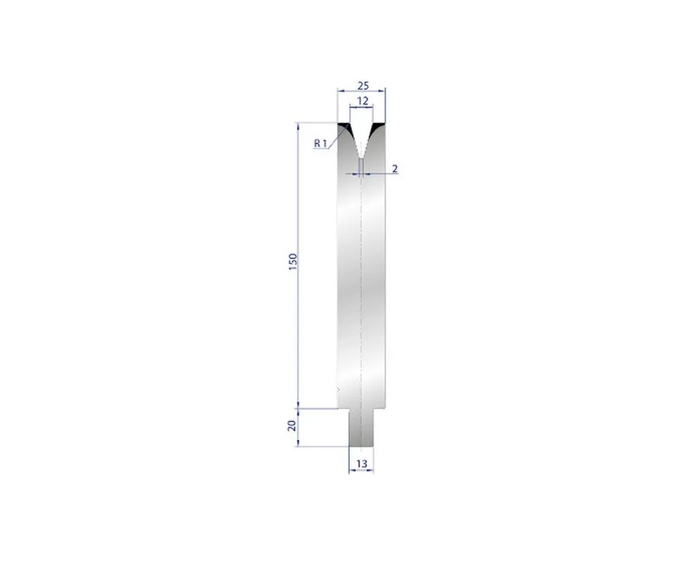Part No. 3153 @ 30mm 30 Degree Single V Die