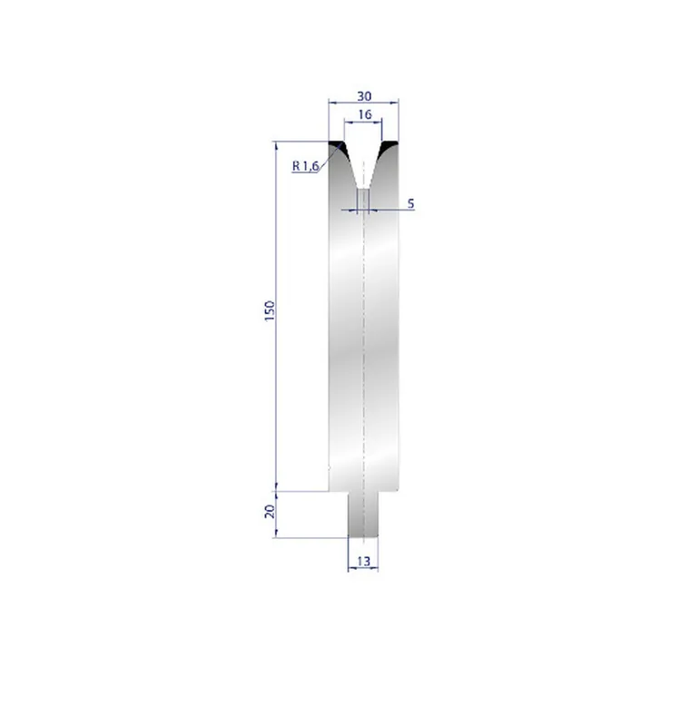 Part No. 3154 @ 25mm 30 Degree Single V Die