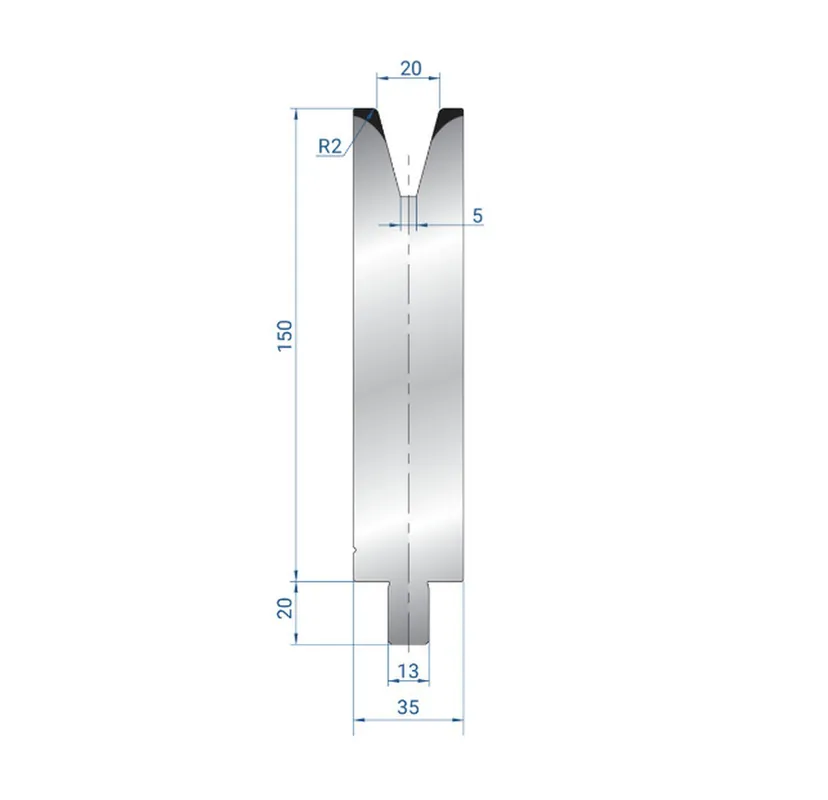 Part No. 3156 @ 25mm 30 Degree Single V Die