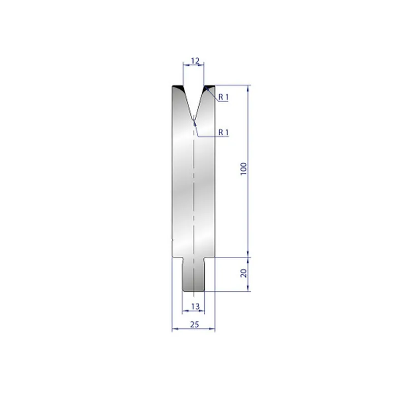 Part No. 3209 @ 300mm 30 Degree Single V Die
