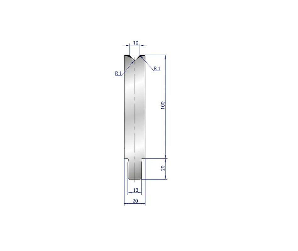 Part No. 3227 @ 45mm 84 Degree Single V Die