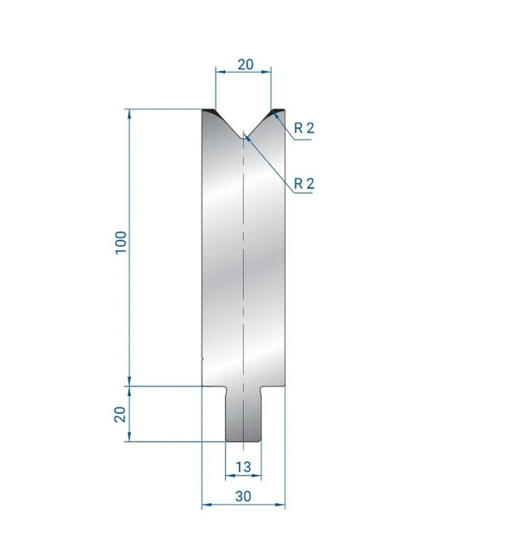 Part No. 3230 @ 50mm 84 Degree Single V Die