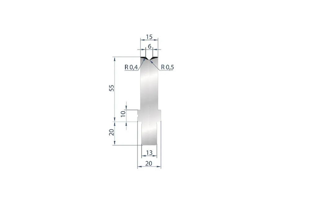 Part No. 3241 @ 1000mm 88 Degree Single V Die