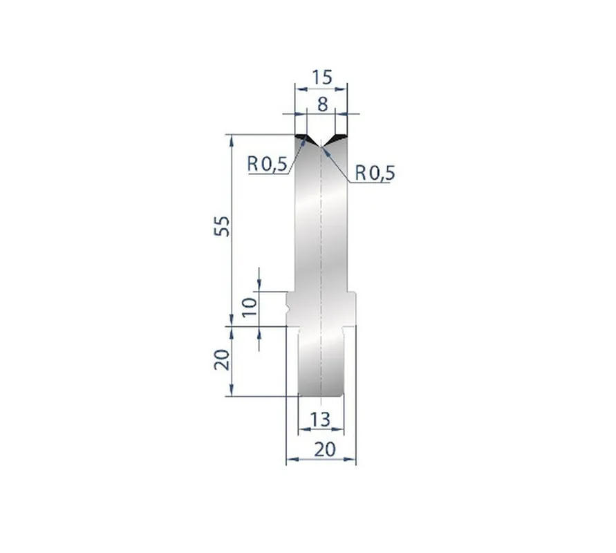 Part No. 3242 @ 1100mm 88 Degree Single V Die (Segmented)