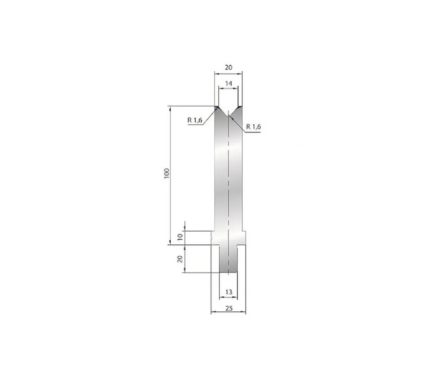 Part No. 3244 @ 35mm 84 Degree Single V Die