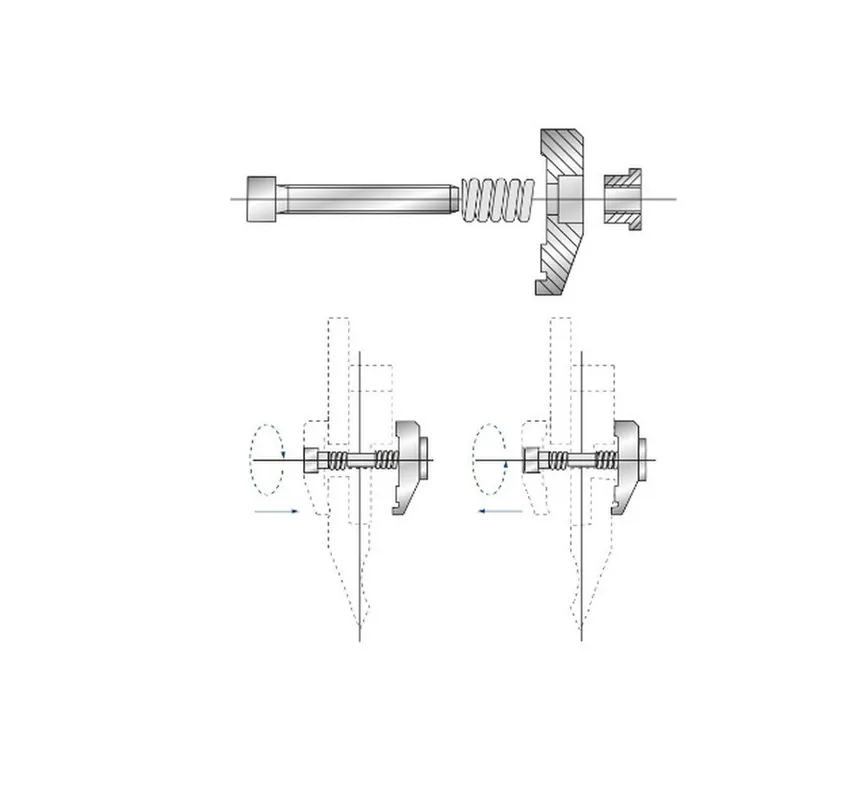 Part No. 4032 @ 150mm Double Clamping Set with Safety Rear Clamp 4020