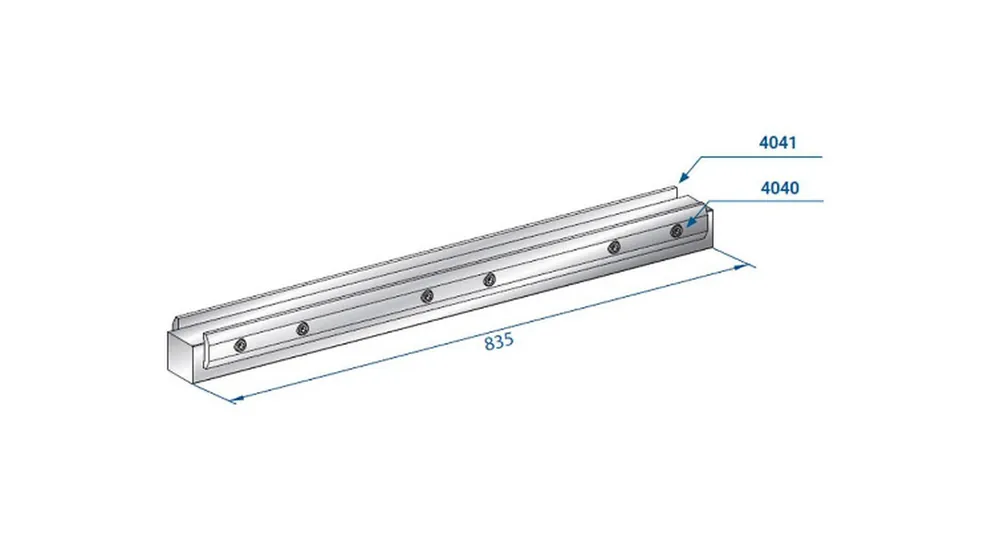 Part No. 4040 @ 800mm Long Clamp for Filler Block Front Side