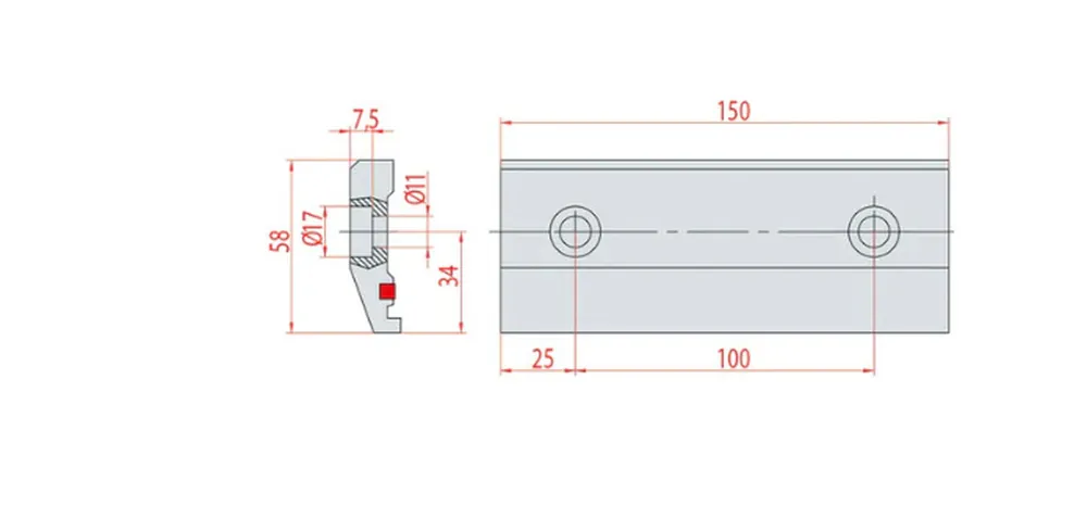 Part No. 4199 @ 150mm Safety Clamp Simple with Polyurethan Insert