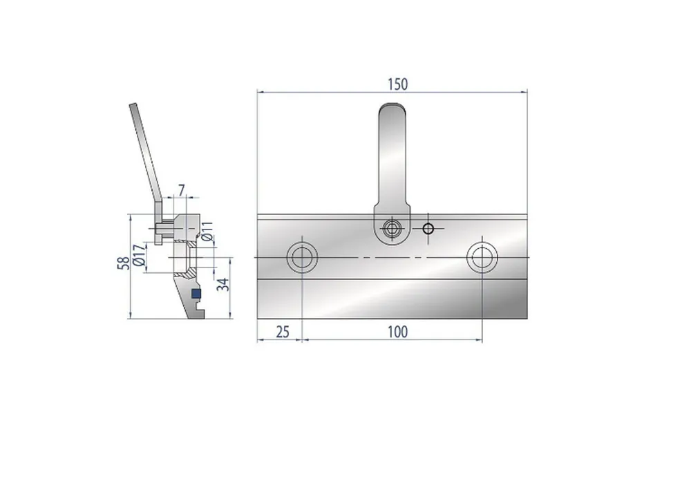 Part No. 4219 @ 150mm Clamp with Top Lever & Polyurethan Insert & Fixing Screws