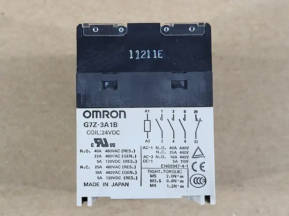 40 Amp, 24 VDC General Purpose Relay 24VDC G7Z-3A1B-11Z