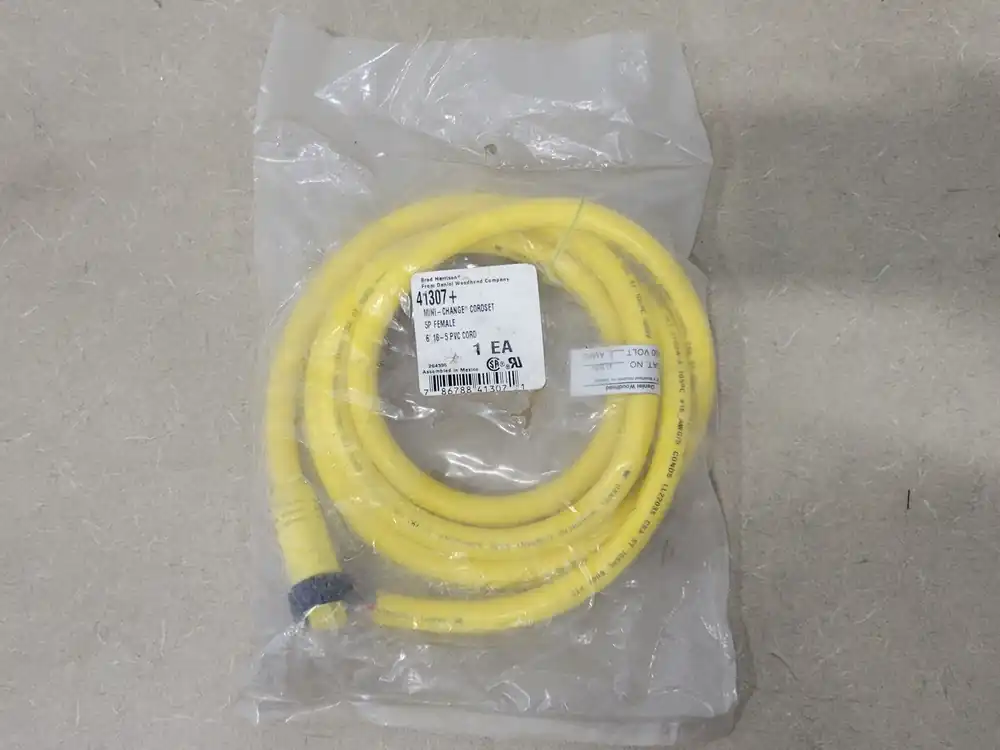 6 ft 16/5 PVC Cordset, 5 Pin Female, 41307