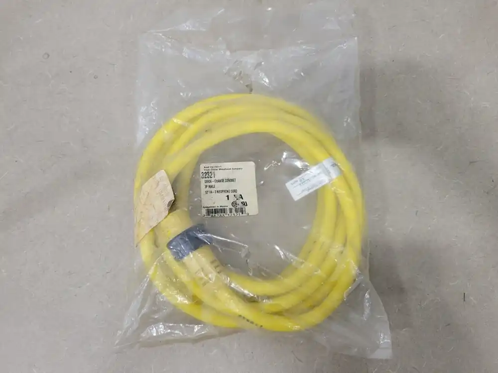 12 ft 14/3 Neoprene Cord, 3 Pin Male, 32321