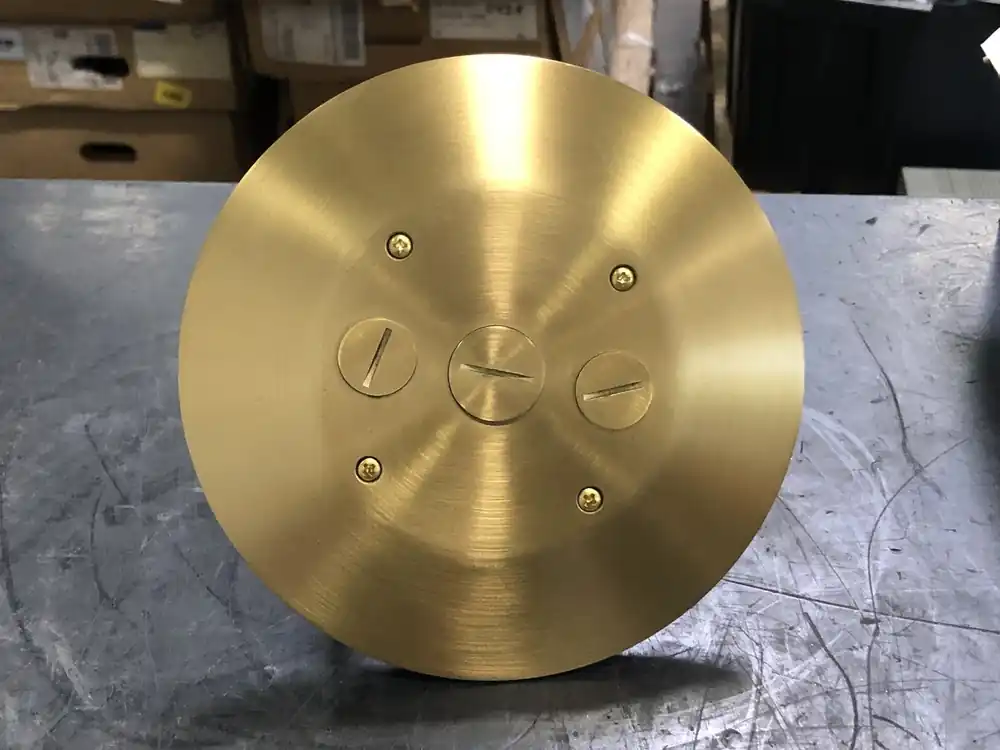 Wiremold Floor Box FF Activation W/ Brass Flange 897CFFTCBS