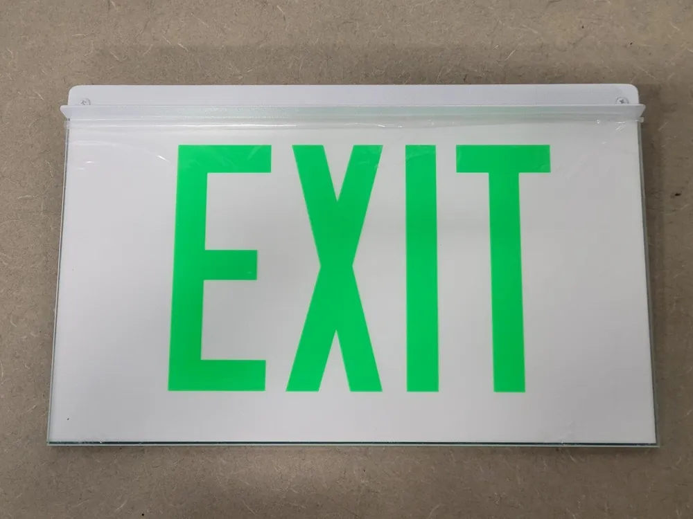 LED Edge Lit Exit Sign Green 902-U-WB-GW-ZC-WH-G2