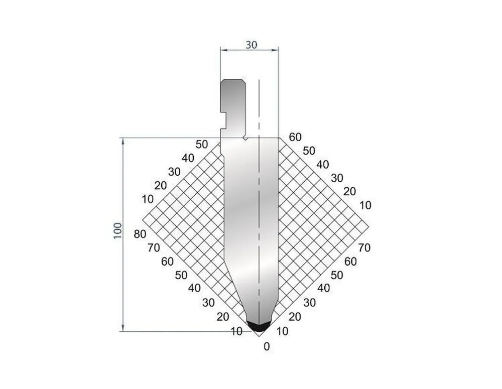 Part No. 1053 @ 835mm 45 Degree Punch