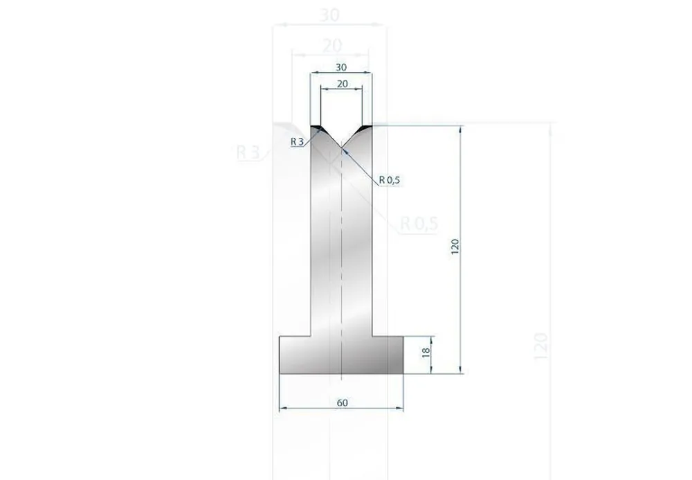 Part No. 3098 @ 415mm 85 Degree Die