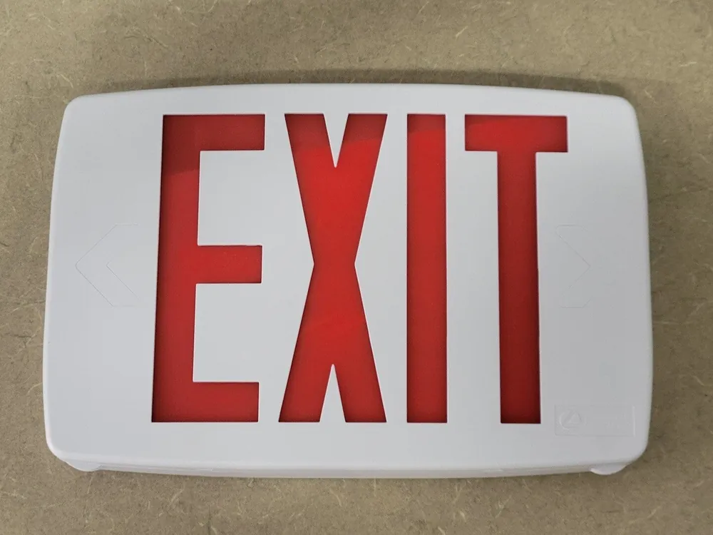 Quantum Thermoplastic LED Exit Sign LQM S W 3 R 120/277 X2 M6