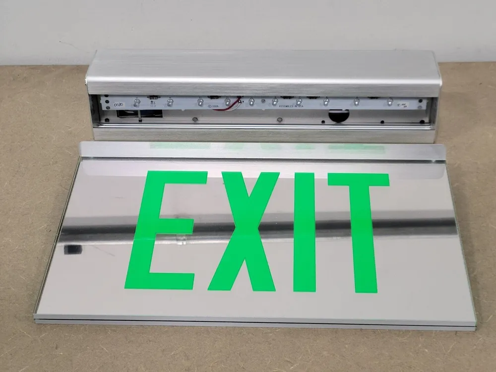 Edgelit Exit Sign Green ELX-2-A-G-U-BA-DLC