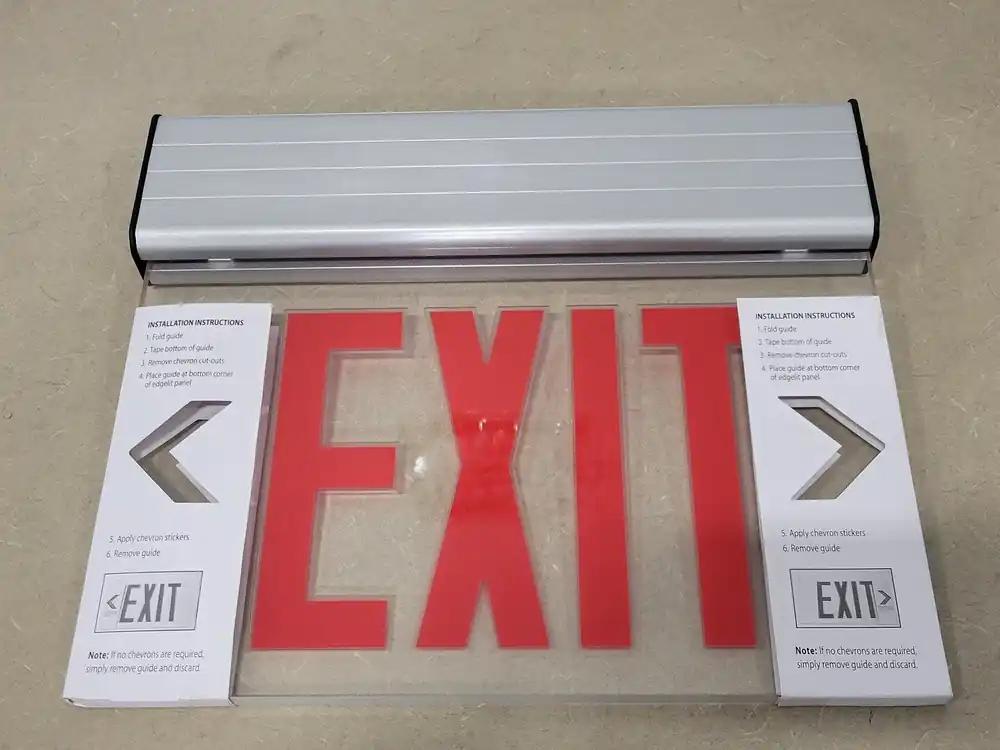 Edge Lit LED Exit Sign Red EDG 1 R EL SD M6