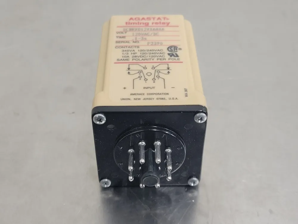 SCBRX012XXAAXA Time Delay Relay 10 Amp, 120 VDC, 0.1-3 Sec. Range