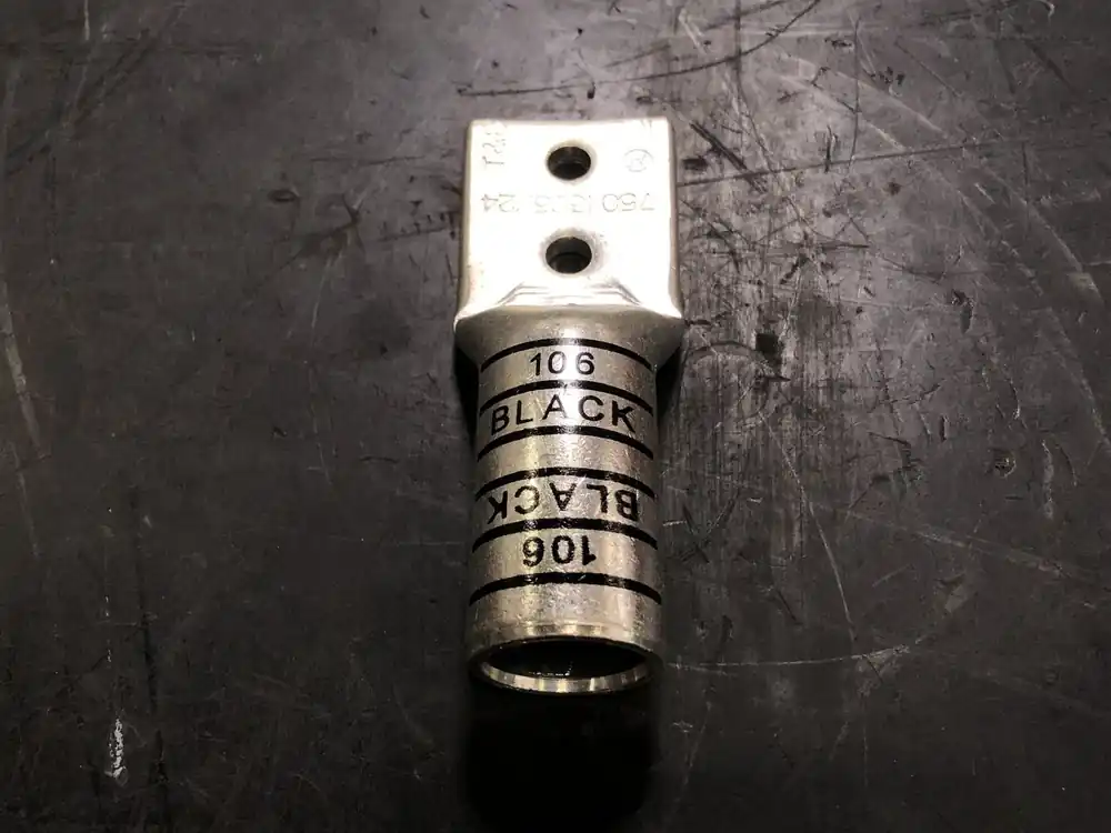 Two Hole Copper Lug 750 kcmil Black Die 106H 256-30695-1222