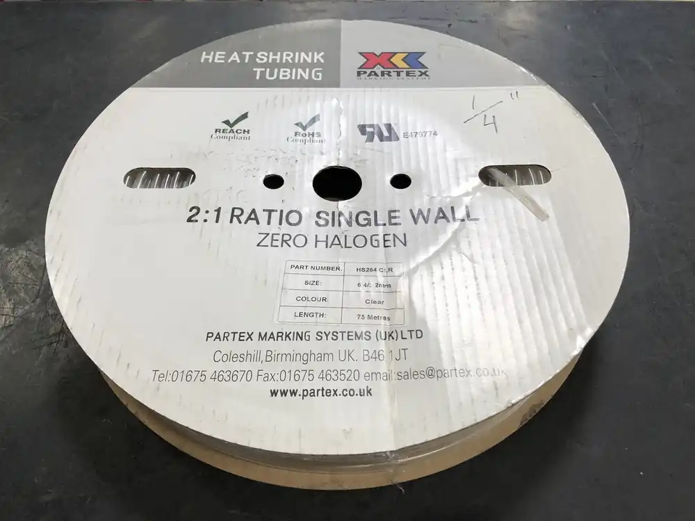6.4mm Heat Shrink Tube 75m roll HS264 CLR