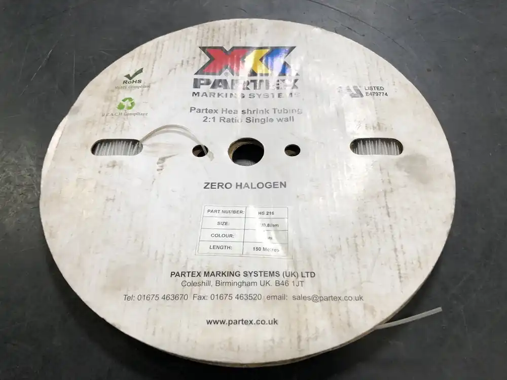 1.6mm Heat Shrink Tube 150m roll HS216 CLR