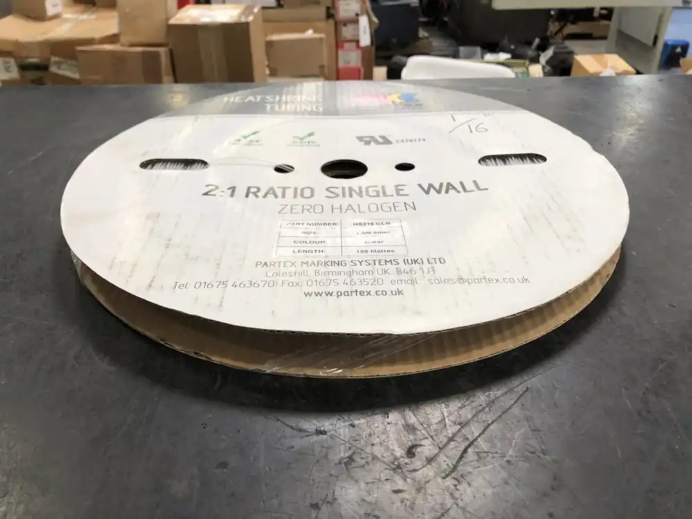 1.6mm Heat Shrink Tube 150m roll HS216 CLR