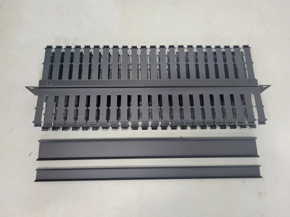 1375159-1 Cable Management Panel, Horizontal, Front and Rear, 1U, 19 in, Black