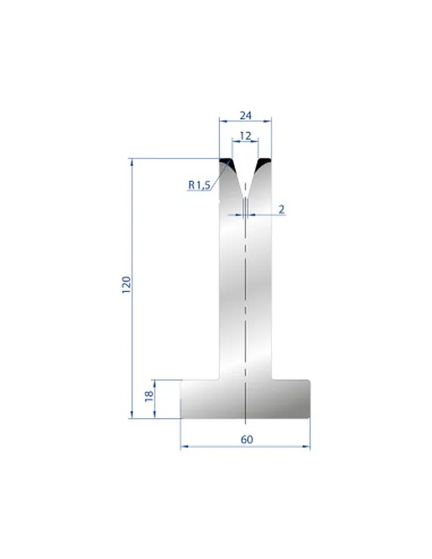 Part No. 3076 @ 835mm 30 Degree T Shape Die
