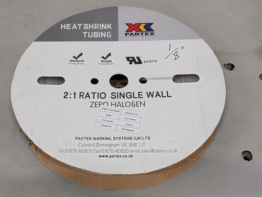 3.2mm Heat Shrink Tube 150m roll HS232 CLR