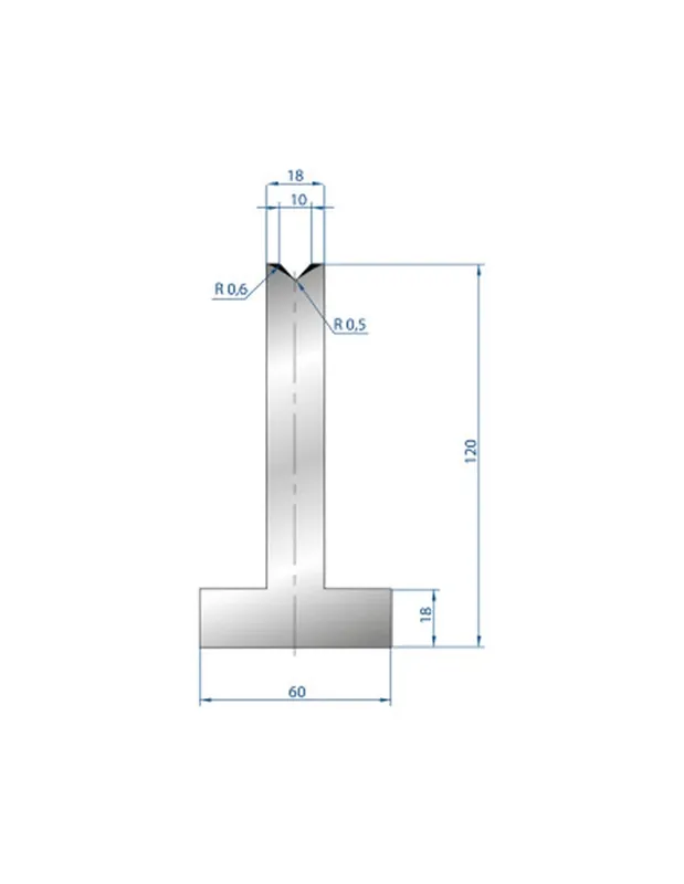 Part No. 3095 @ 835mm 85 Degree T Shape Die