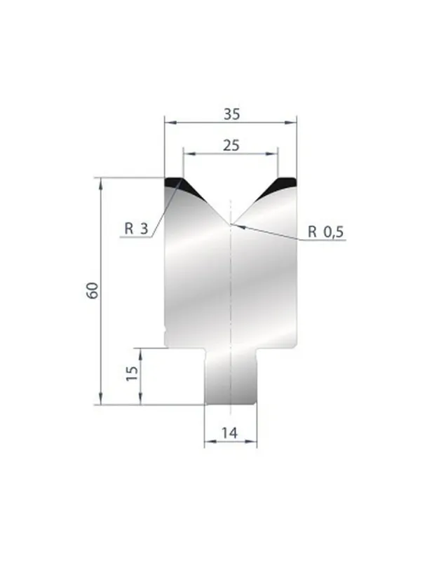 Part No. 3165 @ 835mm 88 Degree Die Insert