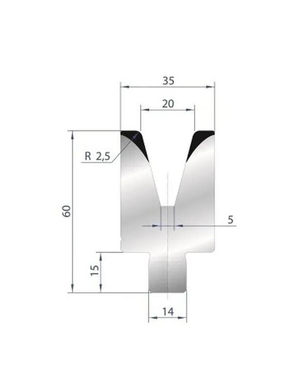 Part No. 3171 @ 835mm 30 Degree Die Insert