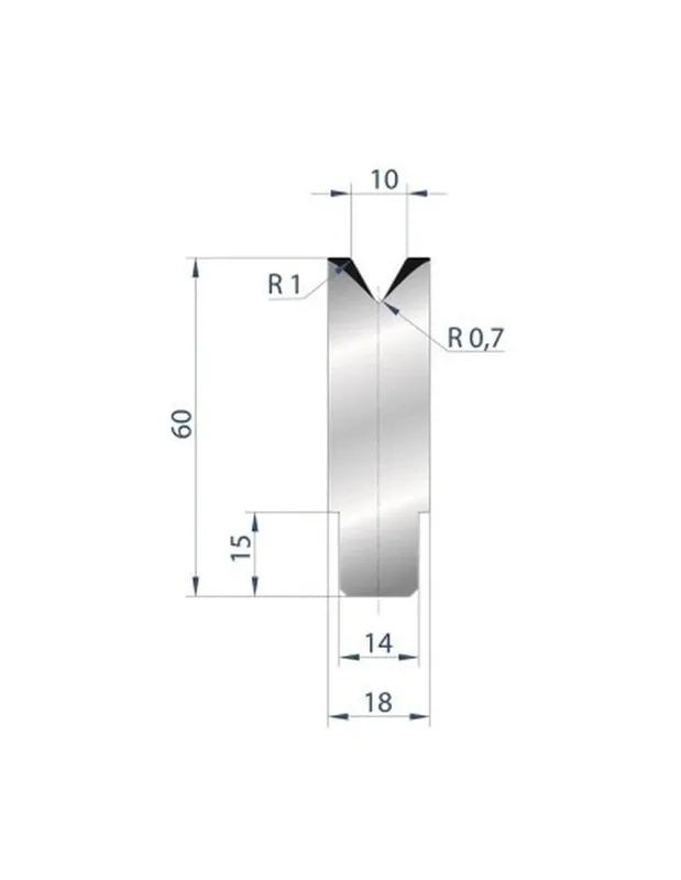 Part No. 3195 @ 415mm 60 Degree Die Insert