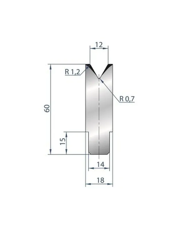 Part No. 3196 @ 835mm 60 Degree Die Insert