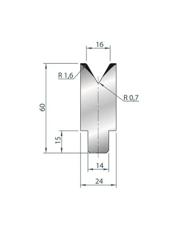 Part No. 3197 @ 835mm 60 Degree Die Insert
