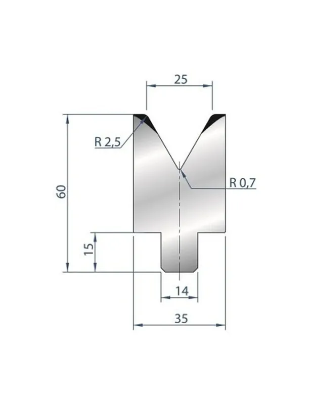 Part No. 3199 @ 805mm 60 Degree Die Insert (Segmented)
