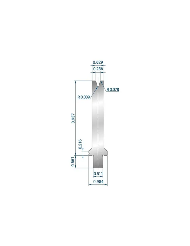 Part No. 3280 @ 550mm 30 Degree Single V Die (Segmented)