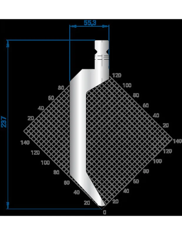 Part No. 1324 @ 550mm 86 Degree Gooseneck Punch (Segmented)