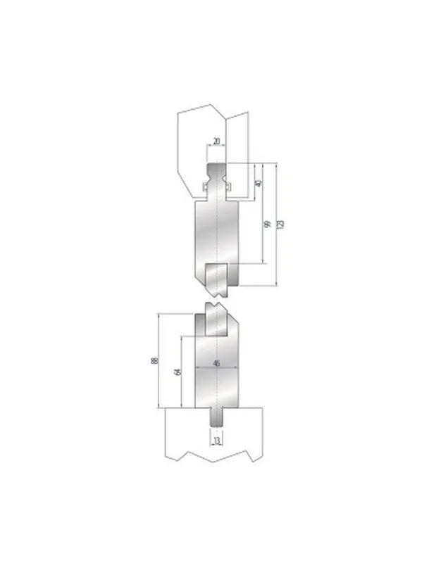 Part No. 1242 @ 415mm Joggle Inserts Holder
